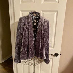 Connected velvet like jacket